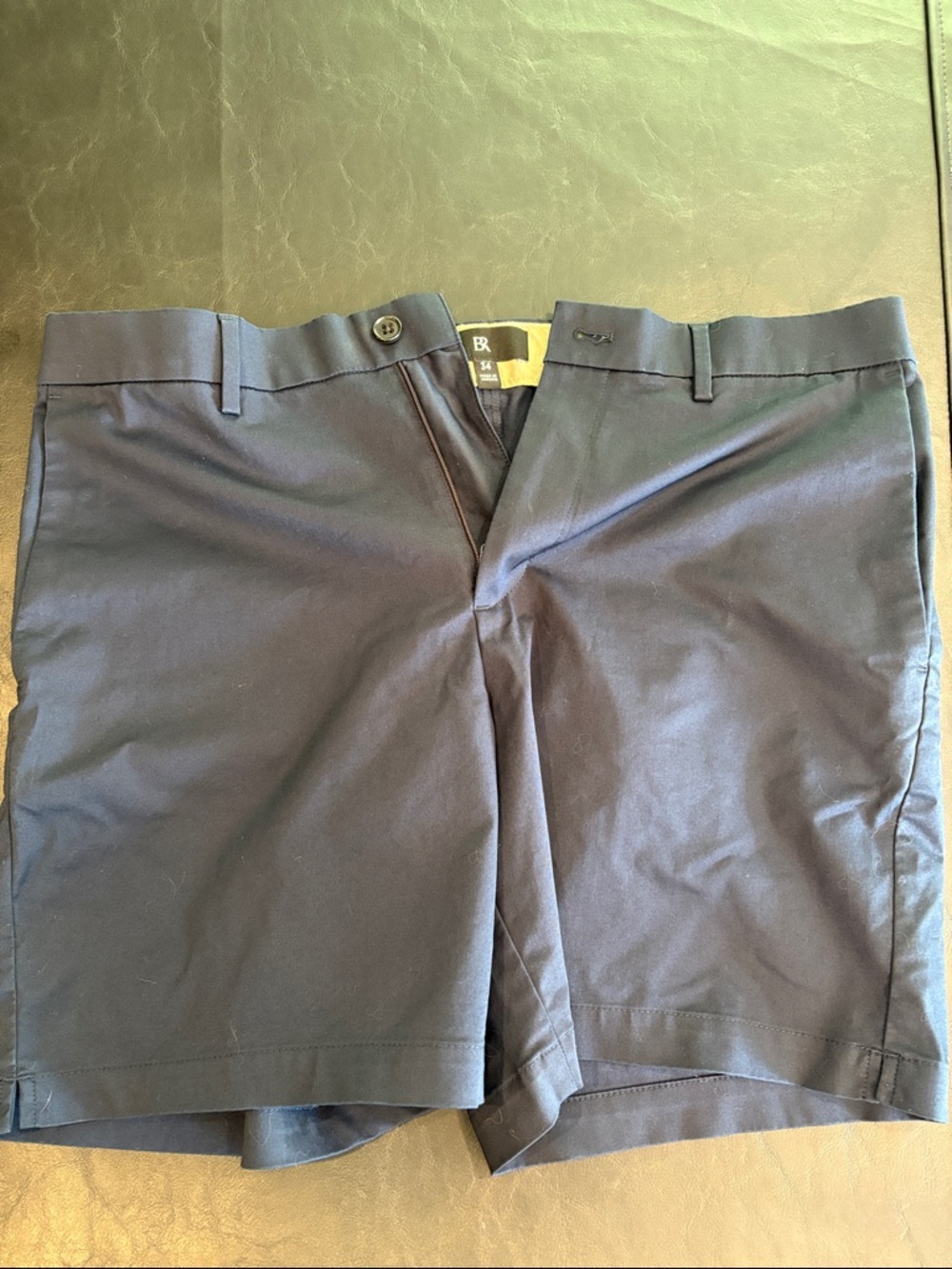 Banana Republic Dark Navy Flat-Front Men's Shorts - 34